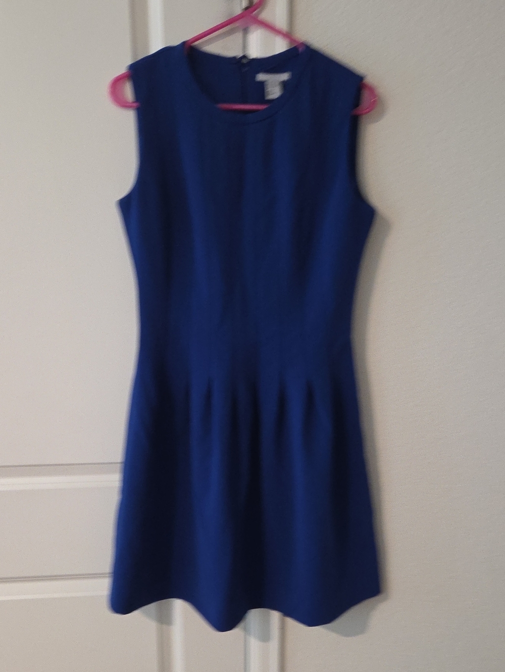 H&M Sleeveless Cobalt Blue Fit-and-Flare Dress